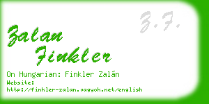 zalan finkler business card